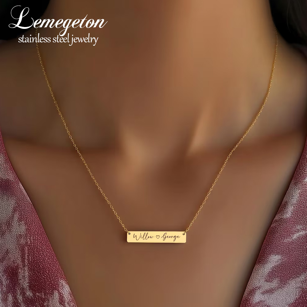 สร้อยคอชื่อบาร์แบบมินิมอลส่วนต - Handwriting Necklace Bar บทวิจารณ์และราคา