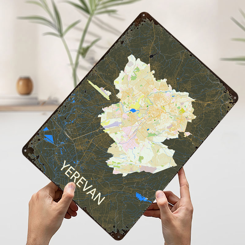 แผนที่เมืองเยเรวัน โปสเตอร์โลห - Custom Map Poster บทวิจารณ์และราคา