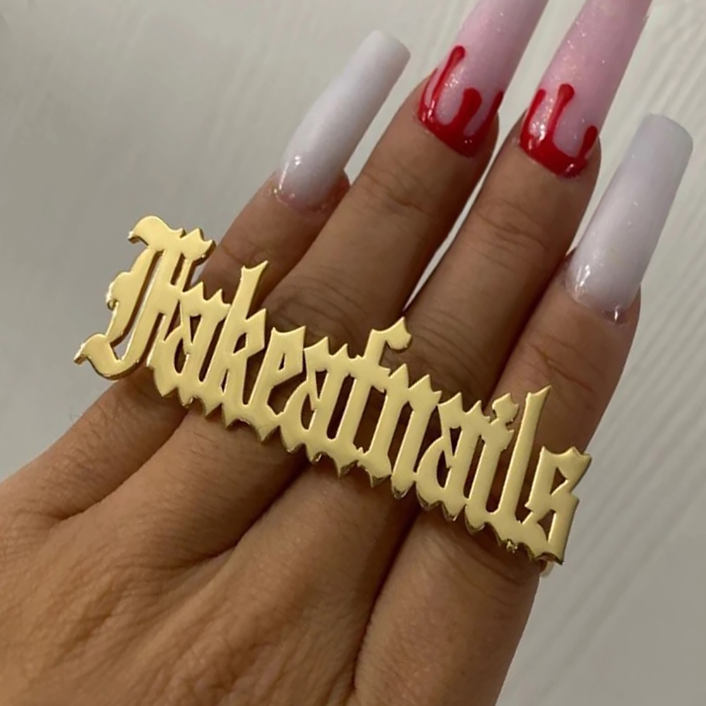 CUSTOM ชื่อแหวนสําหรับผู้ชายผู - Initial Ring Custom บทวิจารณ์และราคา